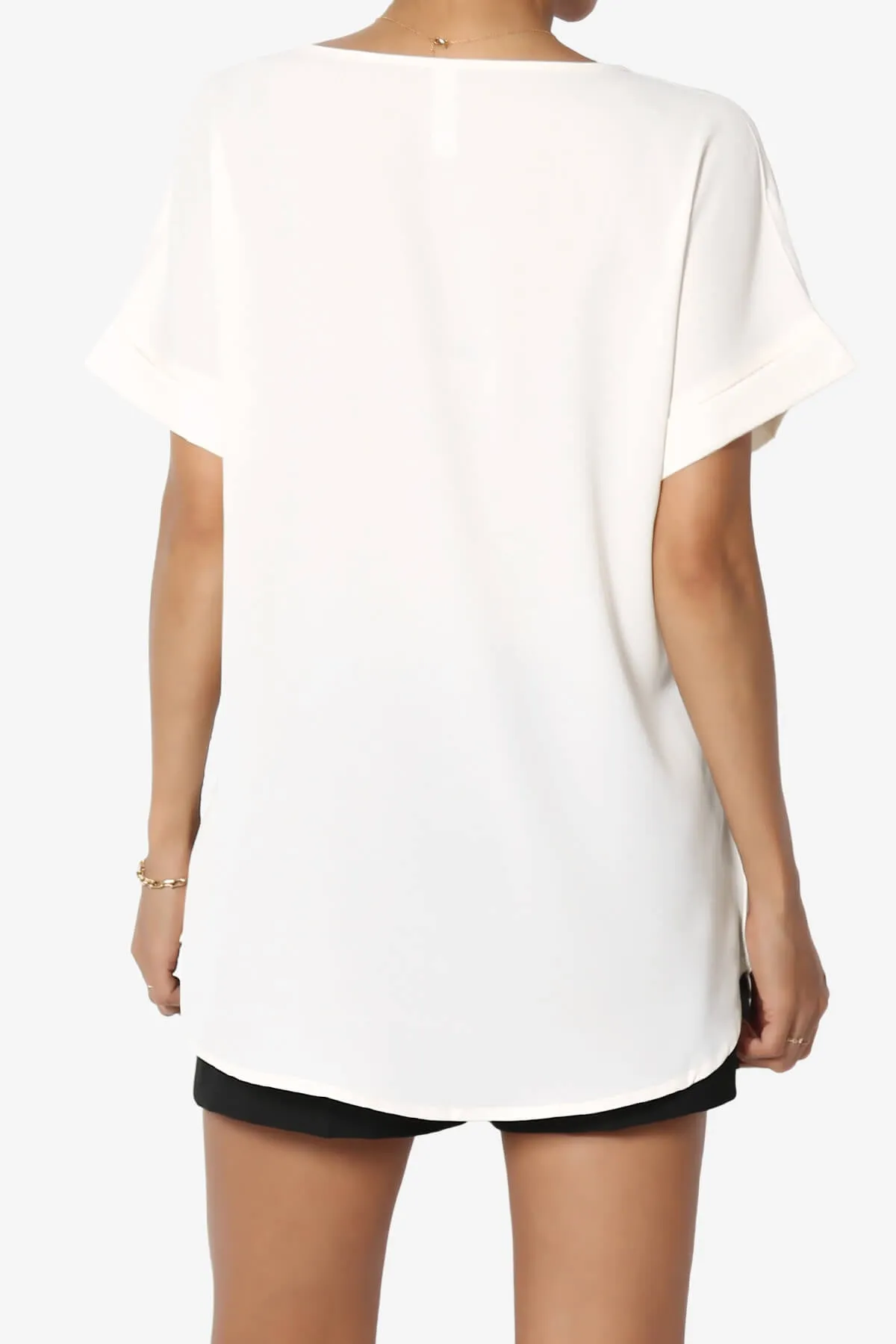 Marla Lightweight Woven Dolman Top PLUS