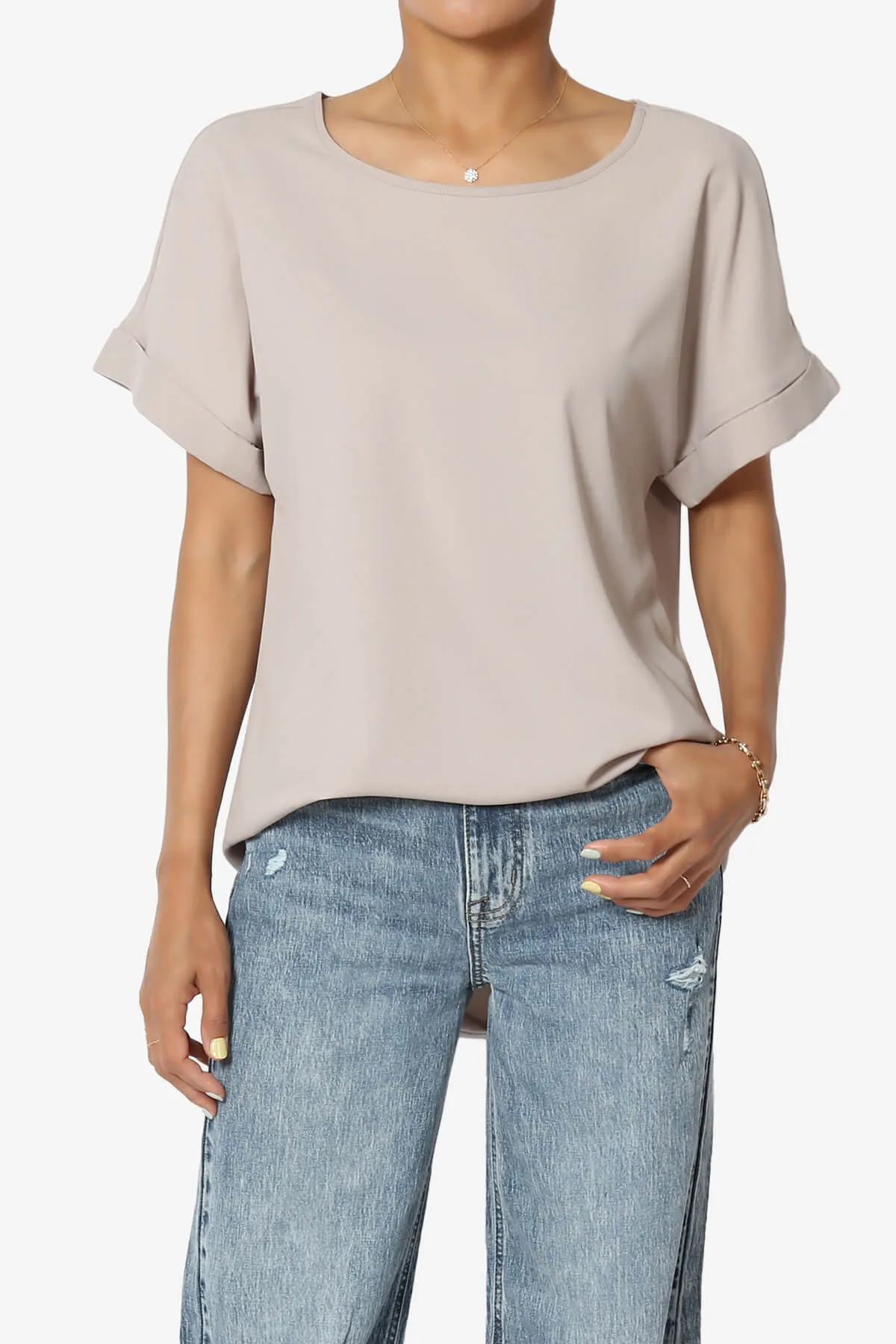 Marla Lightweight Woven Dolman Top PLUS