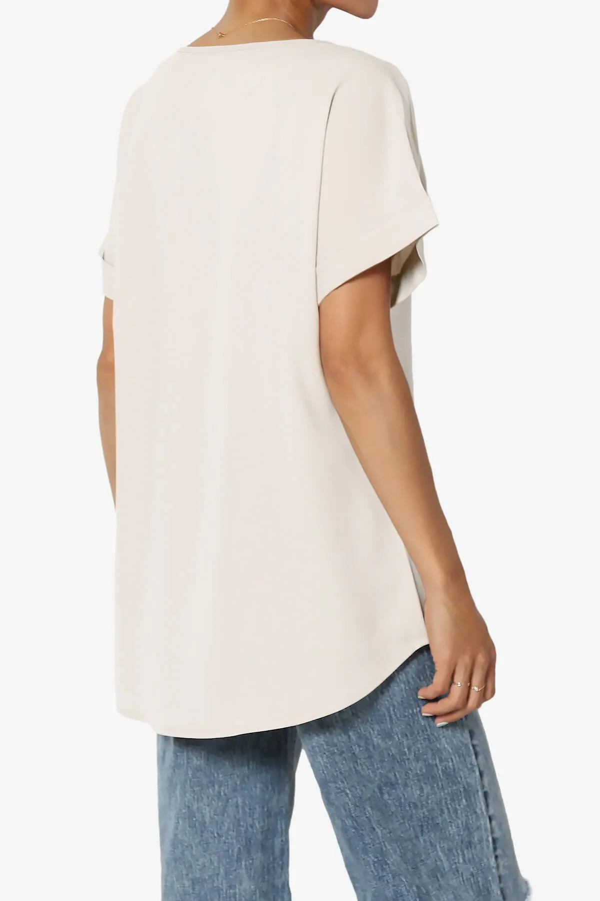Marla Lightweight Woven Dolman Top PLUS