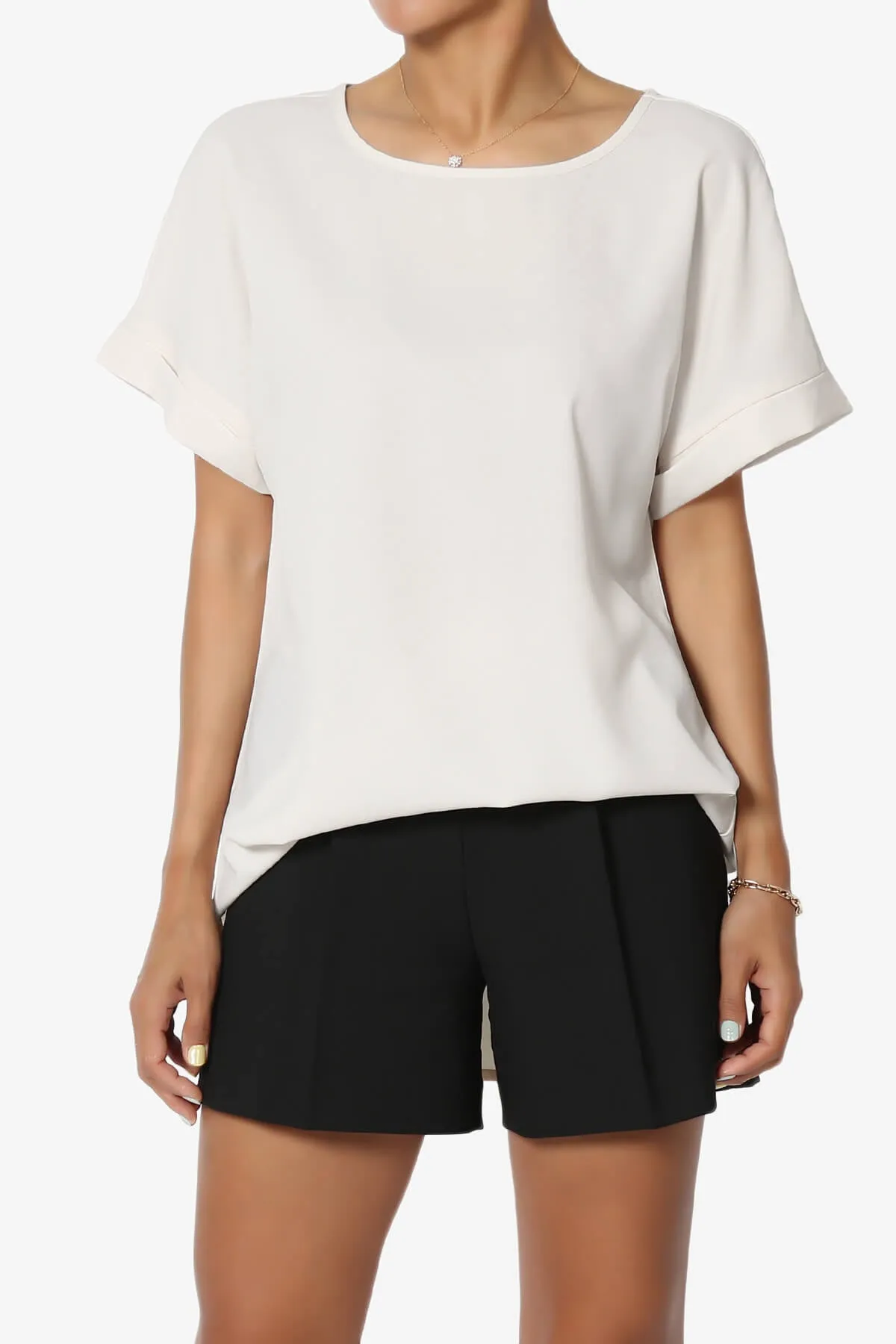 Marla Lightweight Woven Dolman Top PLUS