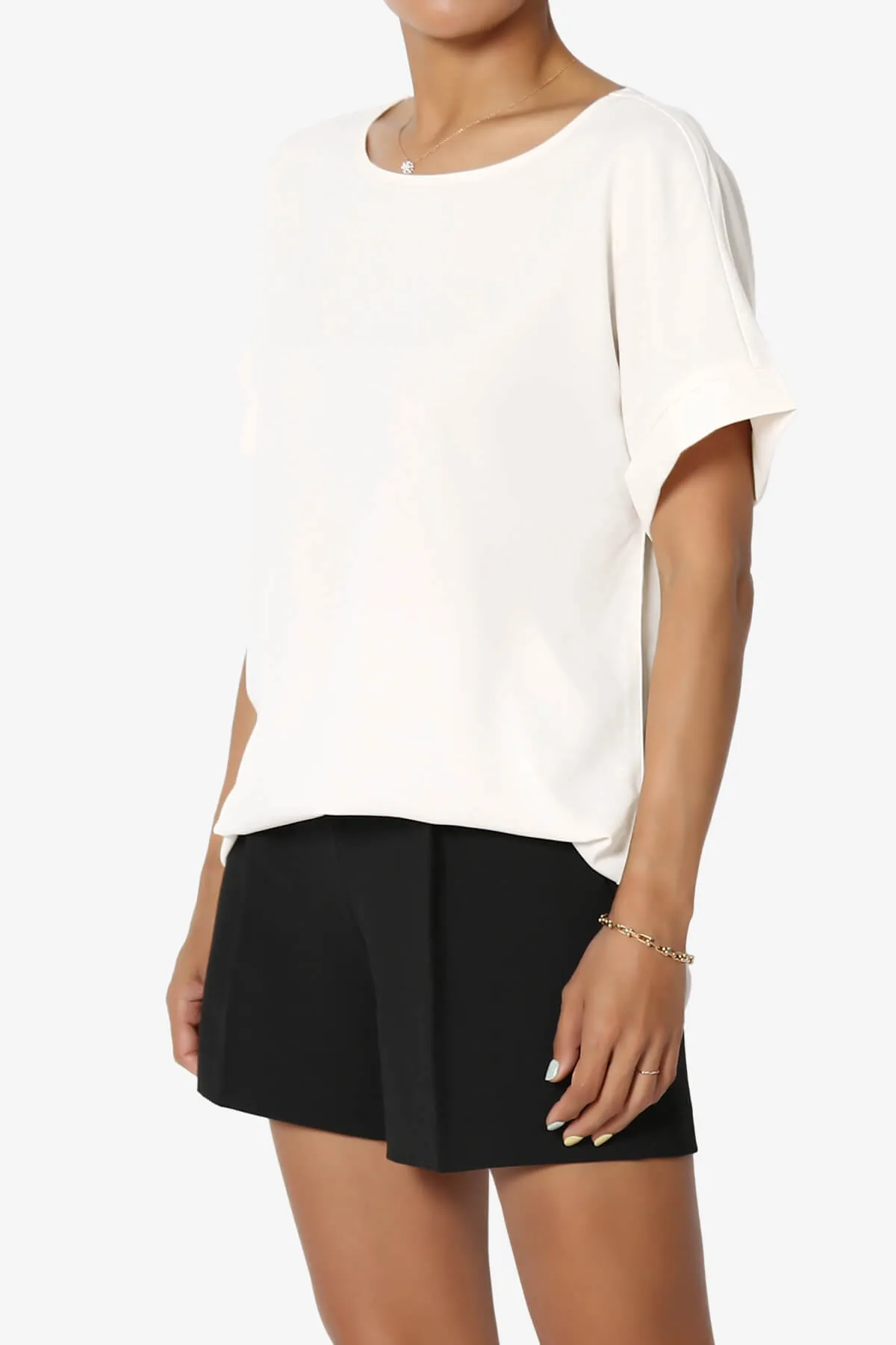 Marla Lightweight Woven Dolman Top PLUS
