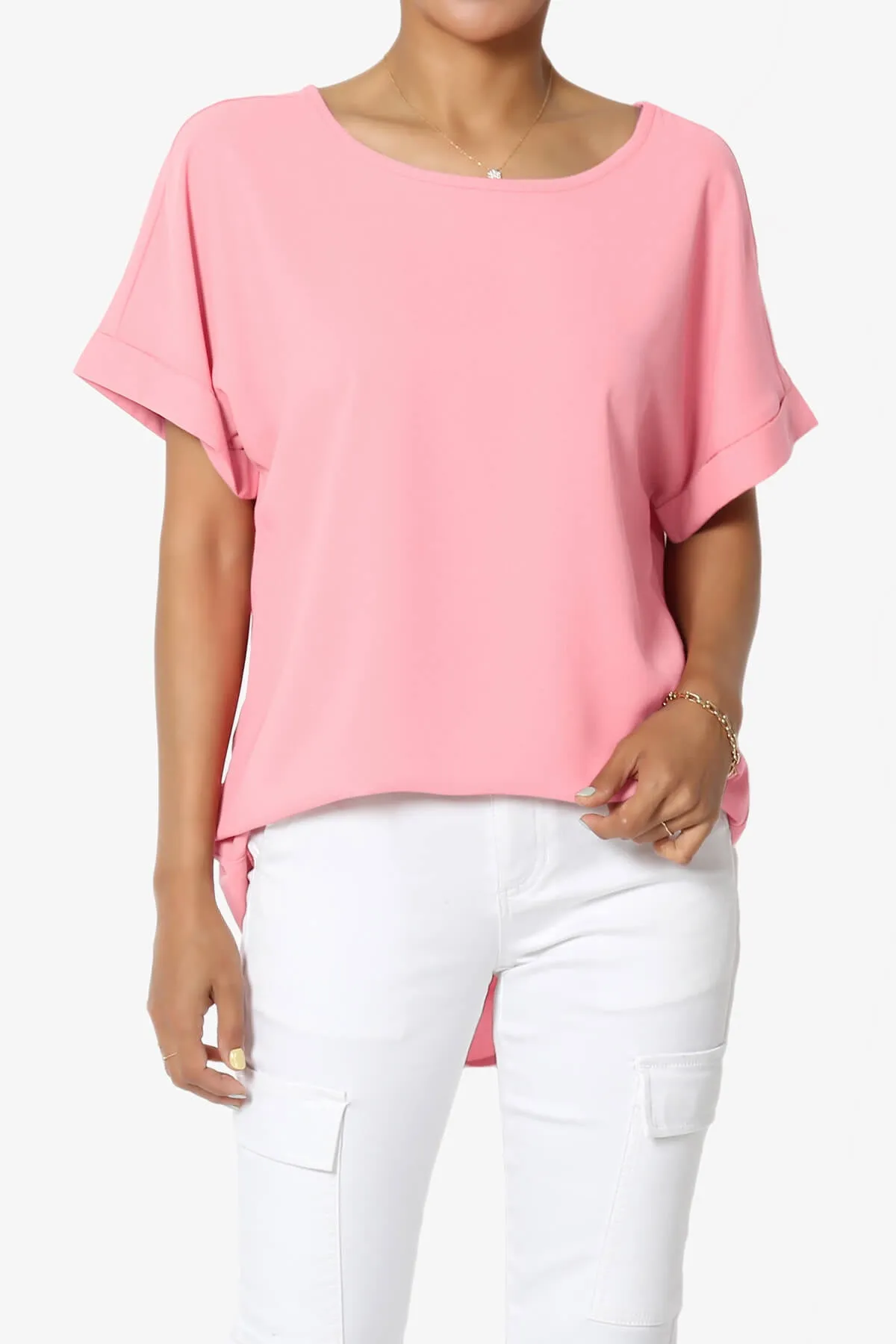 Marla Lightweight Woven Dolman Top PLUS