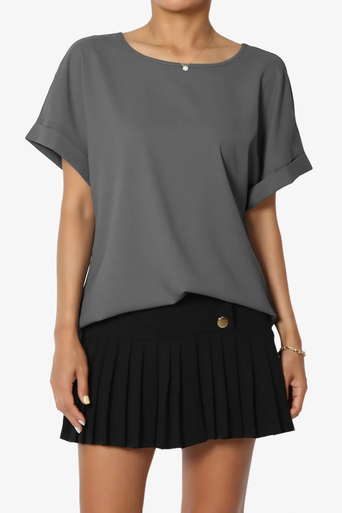 Marla Lightweight Woven Dolman Top