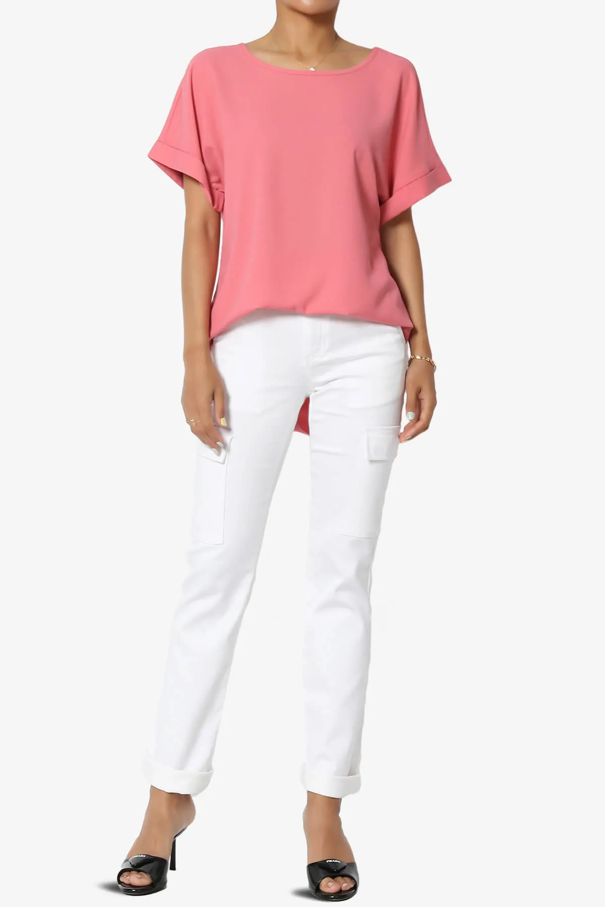 Marla Lightweight Woven Dolman Top