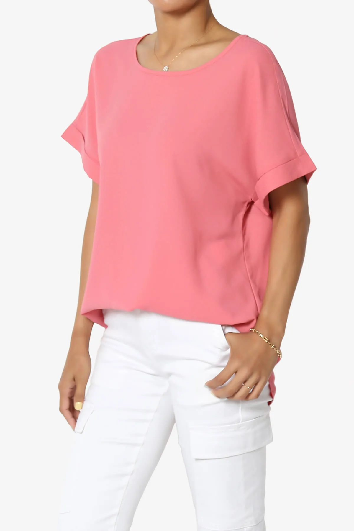 Marla Lightweight Woven Dolman Top