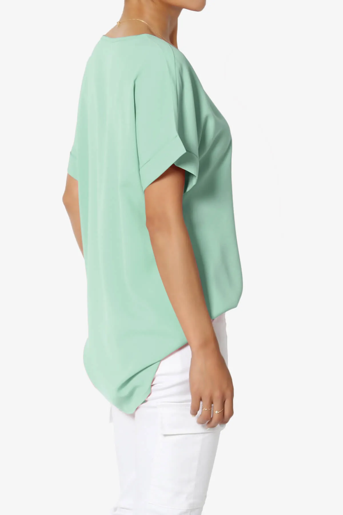 Marla Lightweight Woven Dolman Top