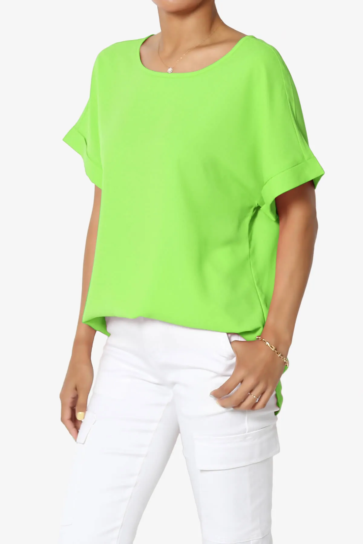 Marla Lightweight Woven Dolman Top