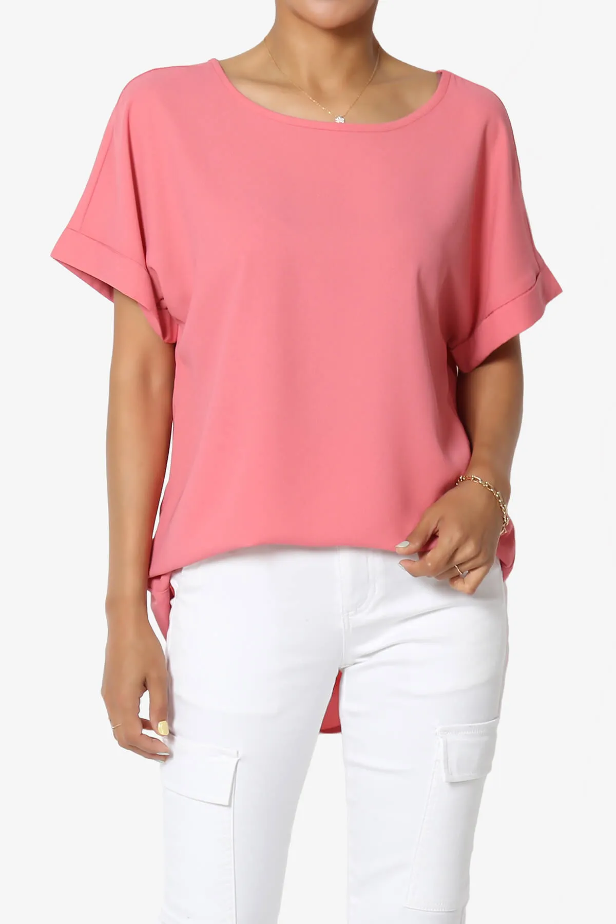 Marla Lightweight Woven Dolman Top