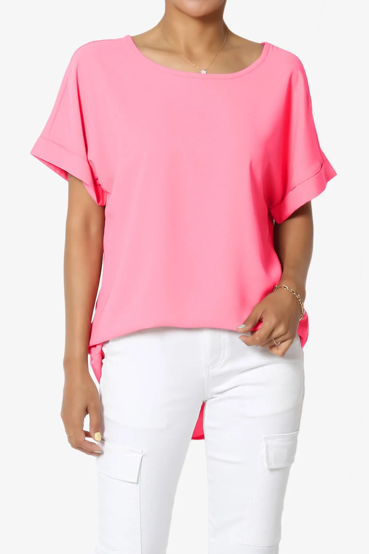 Marla Lightweight Woven Dolman Top