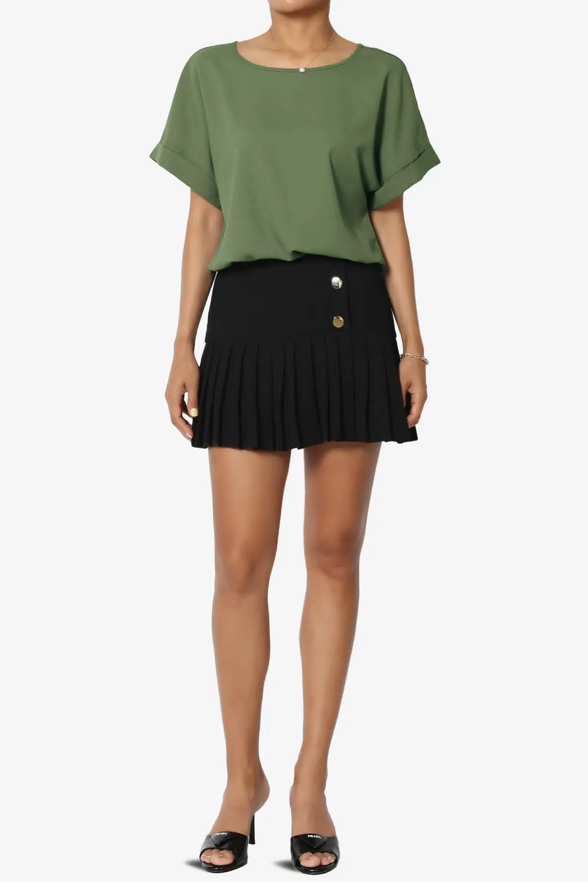 Marla Lightweight Woven Dolman Top