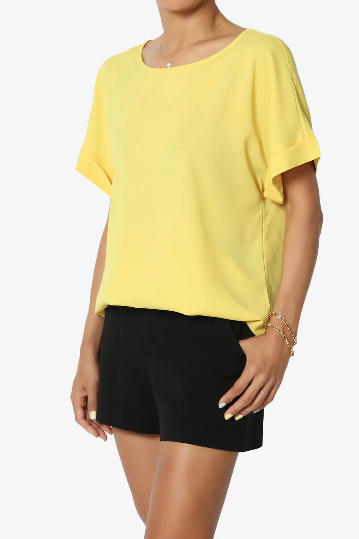 Marla Lightweight Woven Dolman Top