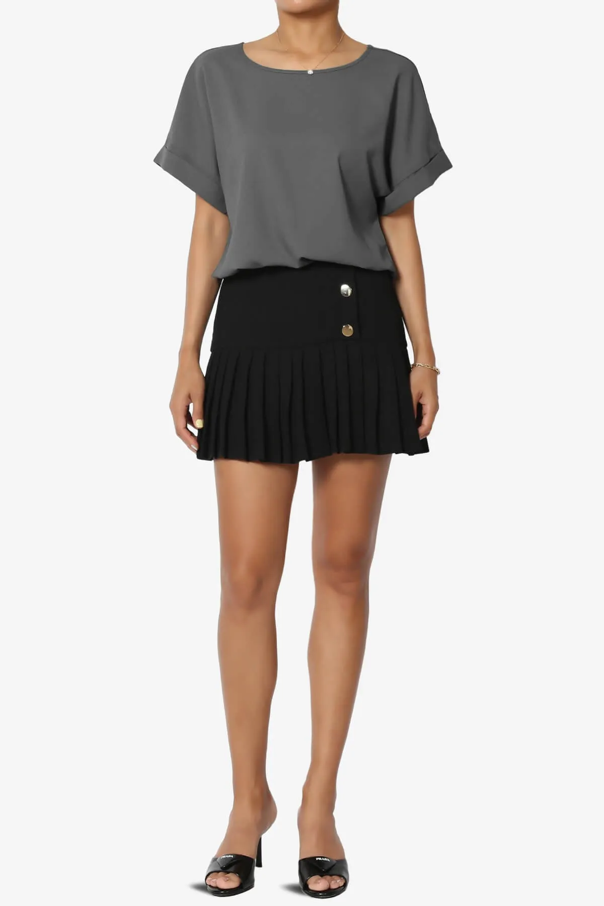 Marla Lightweight Woven Dolman Top