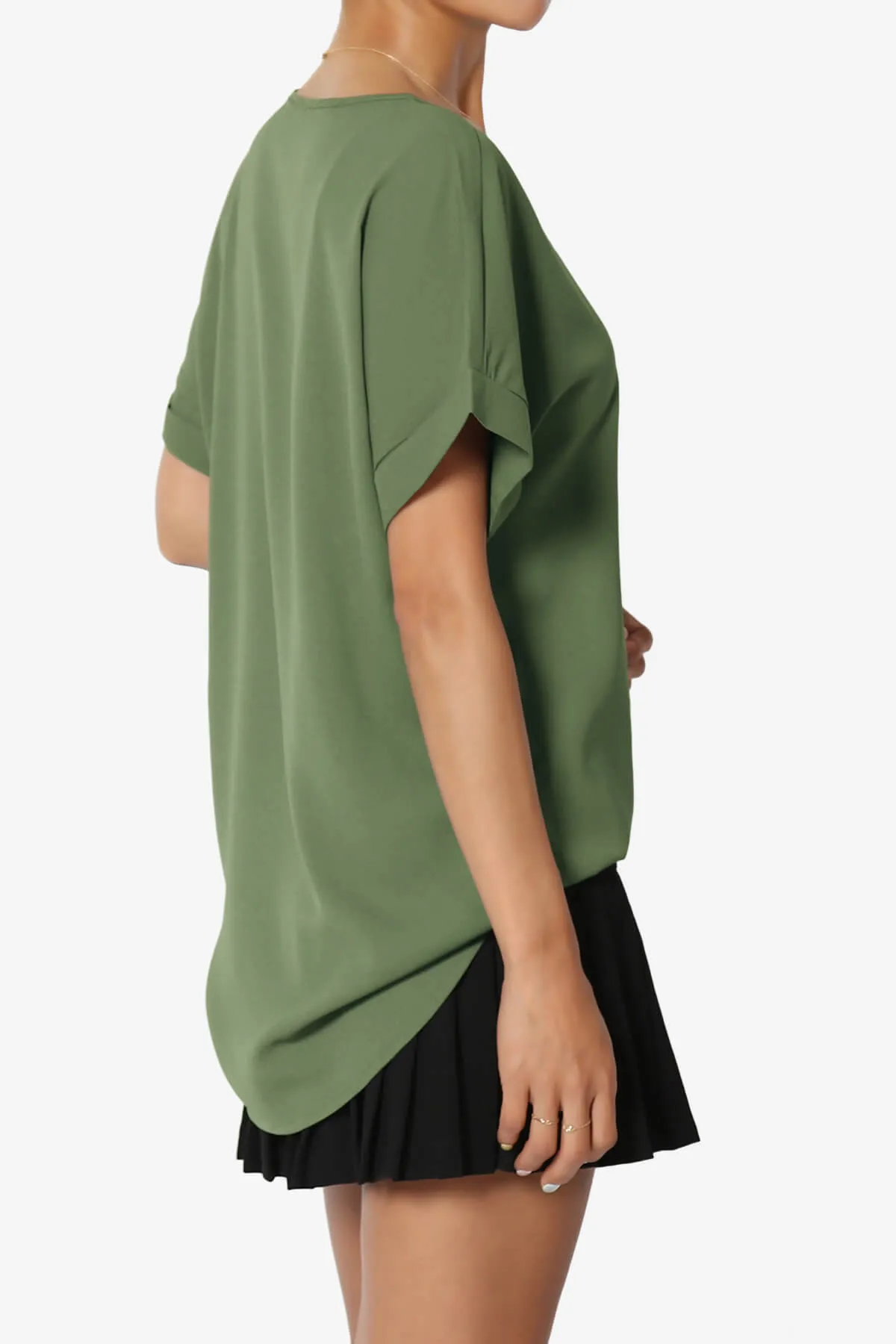 Marla Lightweight Woven Dolman Top