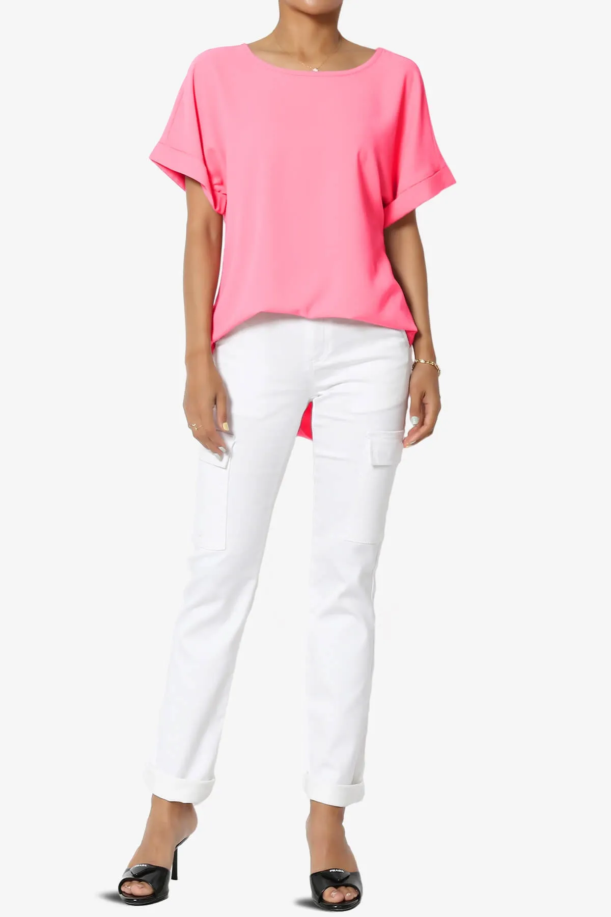 Marla Lightweight Woven Dolman Top