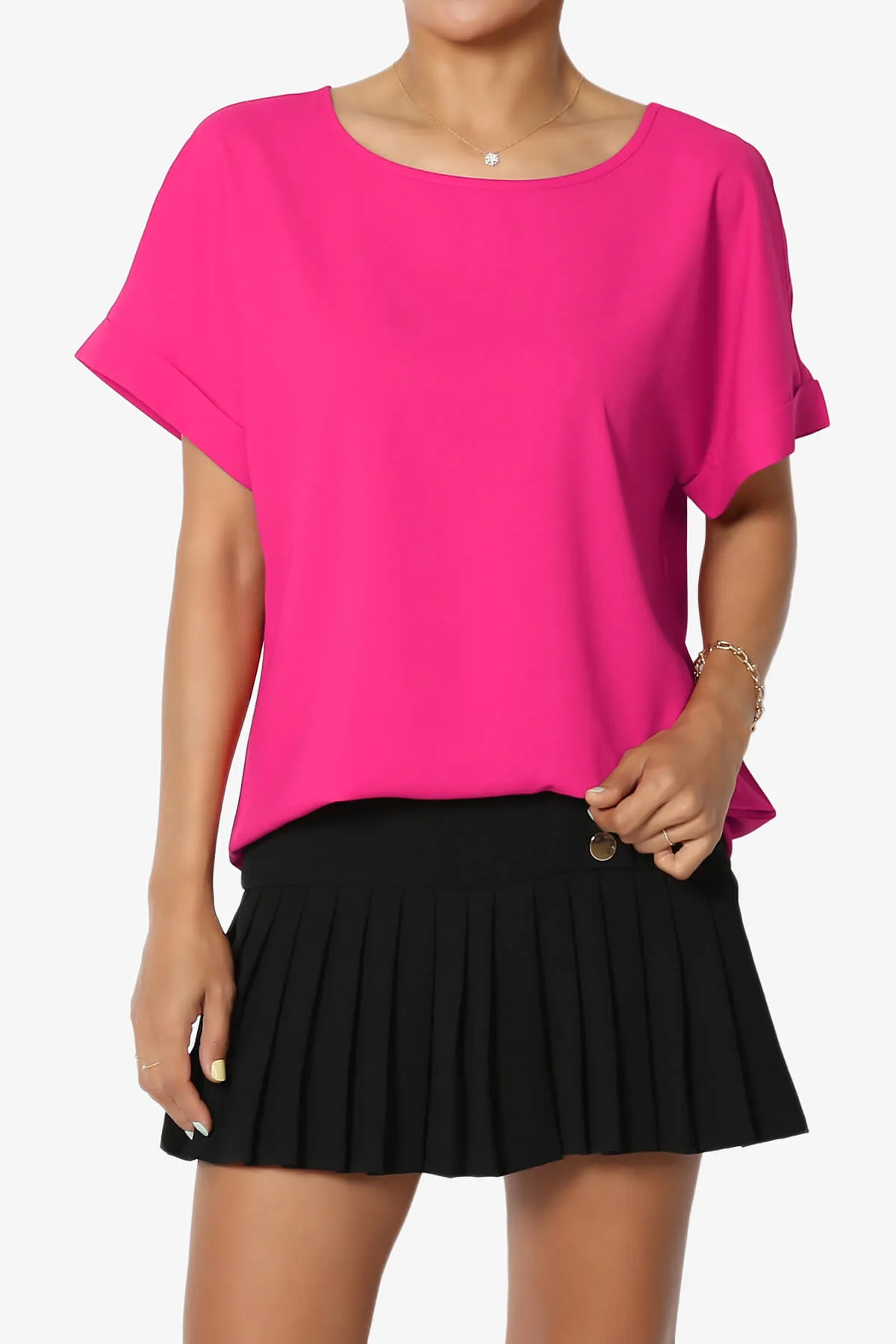 Marla Lightweight Woven Dolman Top
