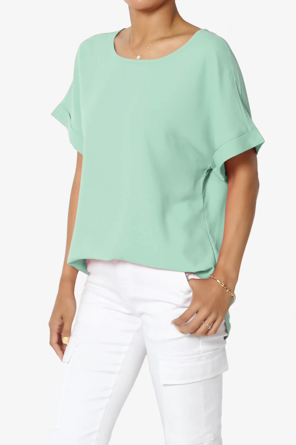 Marla Lightweight Woven Dolman Top