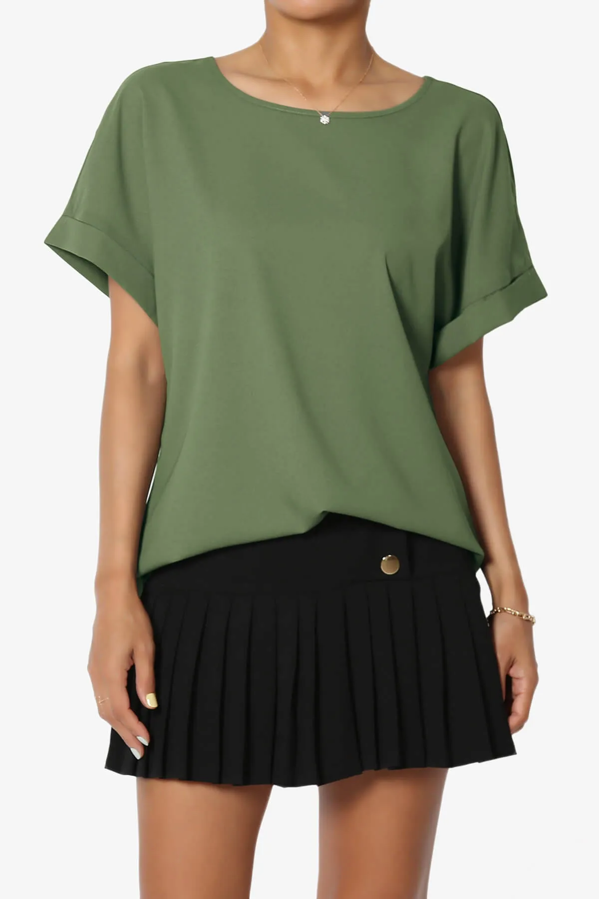 Marla Lightweight Woven Dolman Top