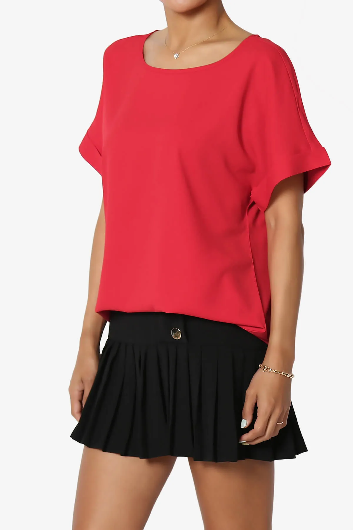 Marla Lightweight Woven Dolman Top