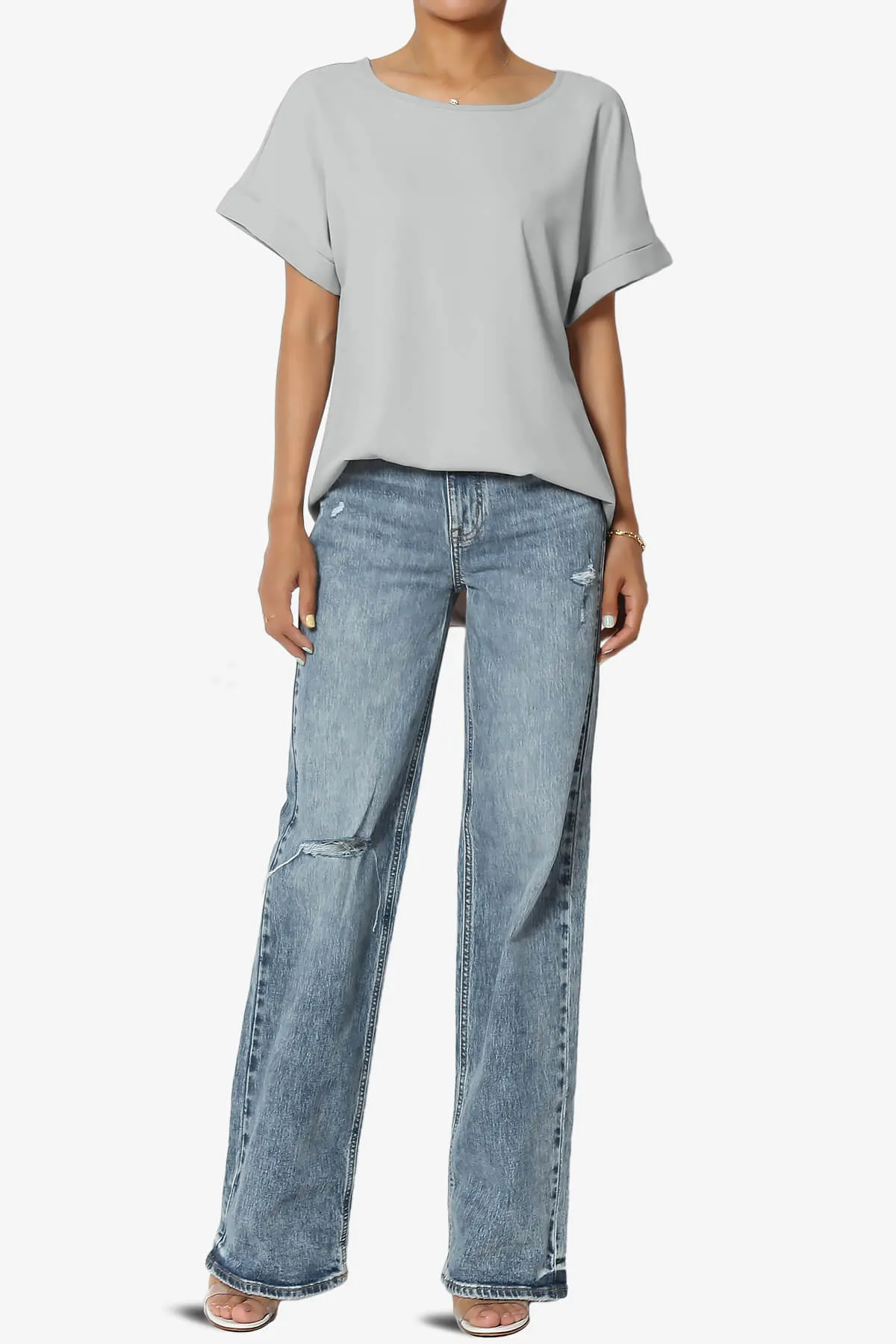 Marla Lightweight Woven Dolman Top