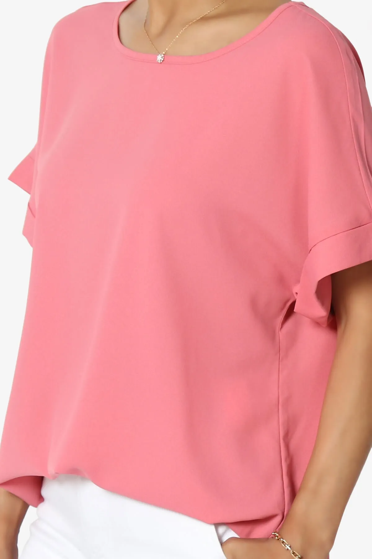 Marla Lightweight Woven Dolman Top