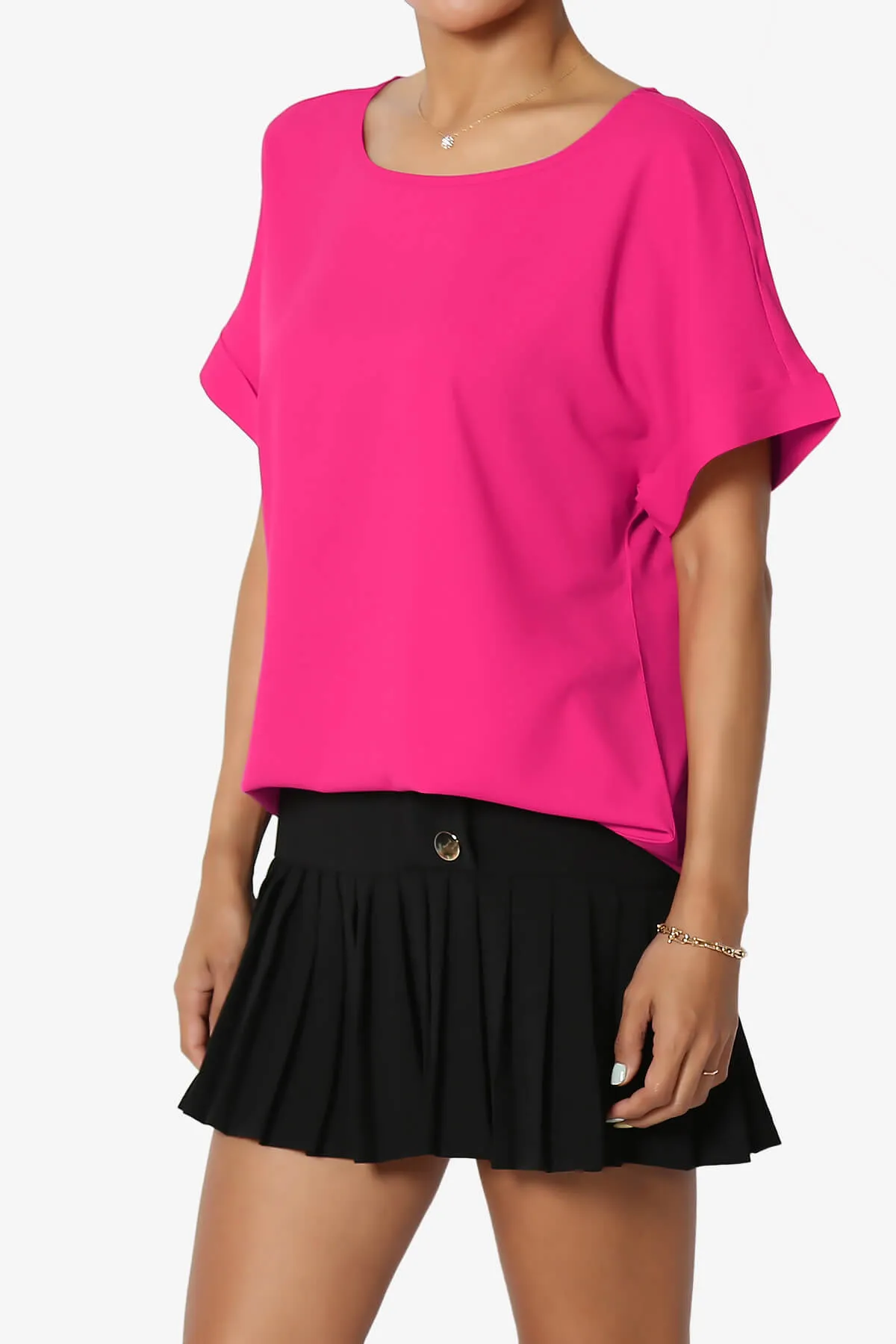 Marla Lightweight Woven Dolman Top