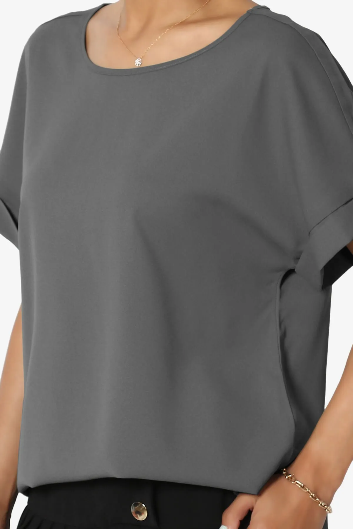 Marla Lightweight Woven Dolman Top