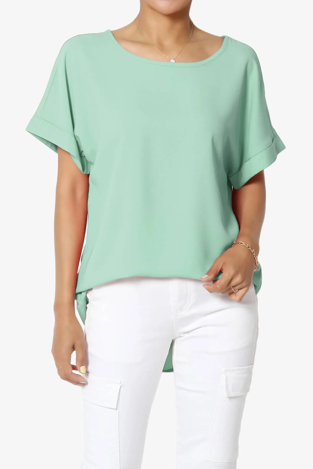 Marla Lightweight Woven Dolman Top