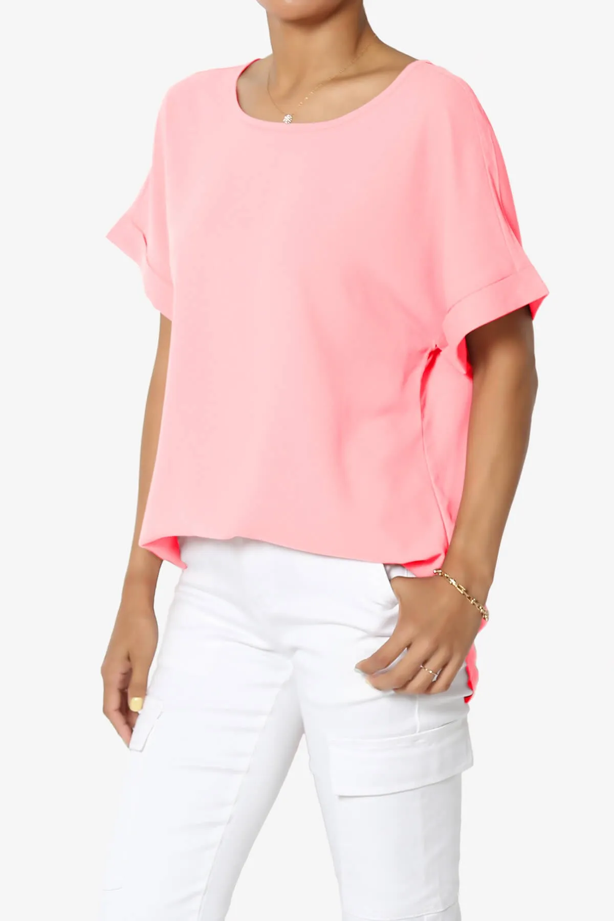 Marla Lightweight Woven Dolman Top
