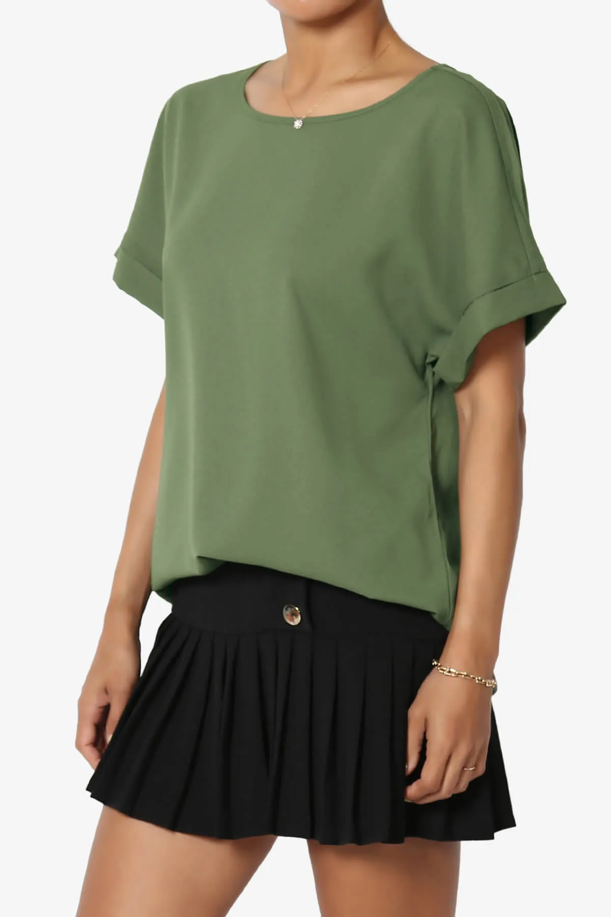 Marla Lightweight Woven Dolman Top