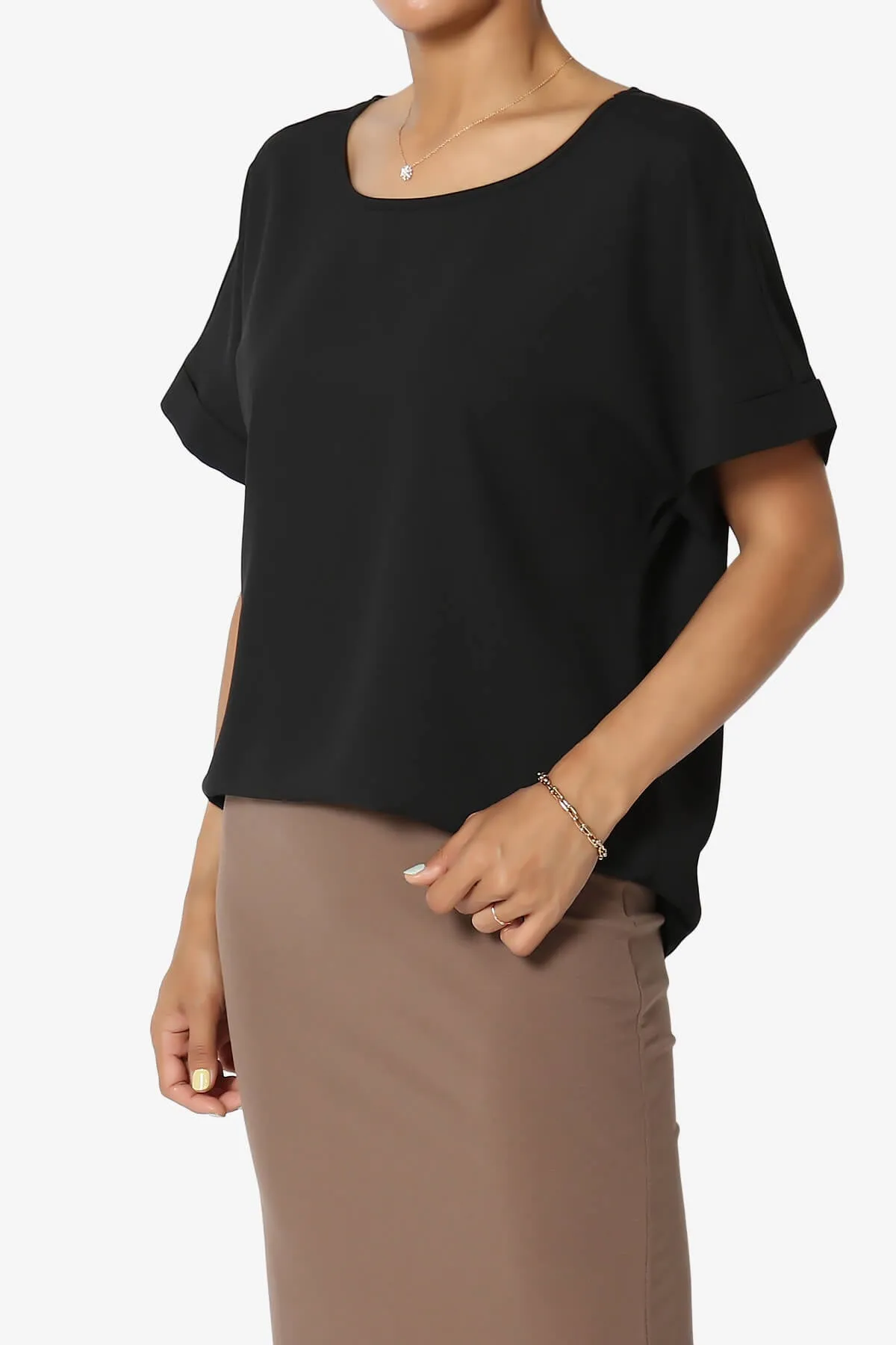 Marla Lightweight Woven Dolman Top