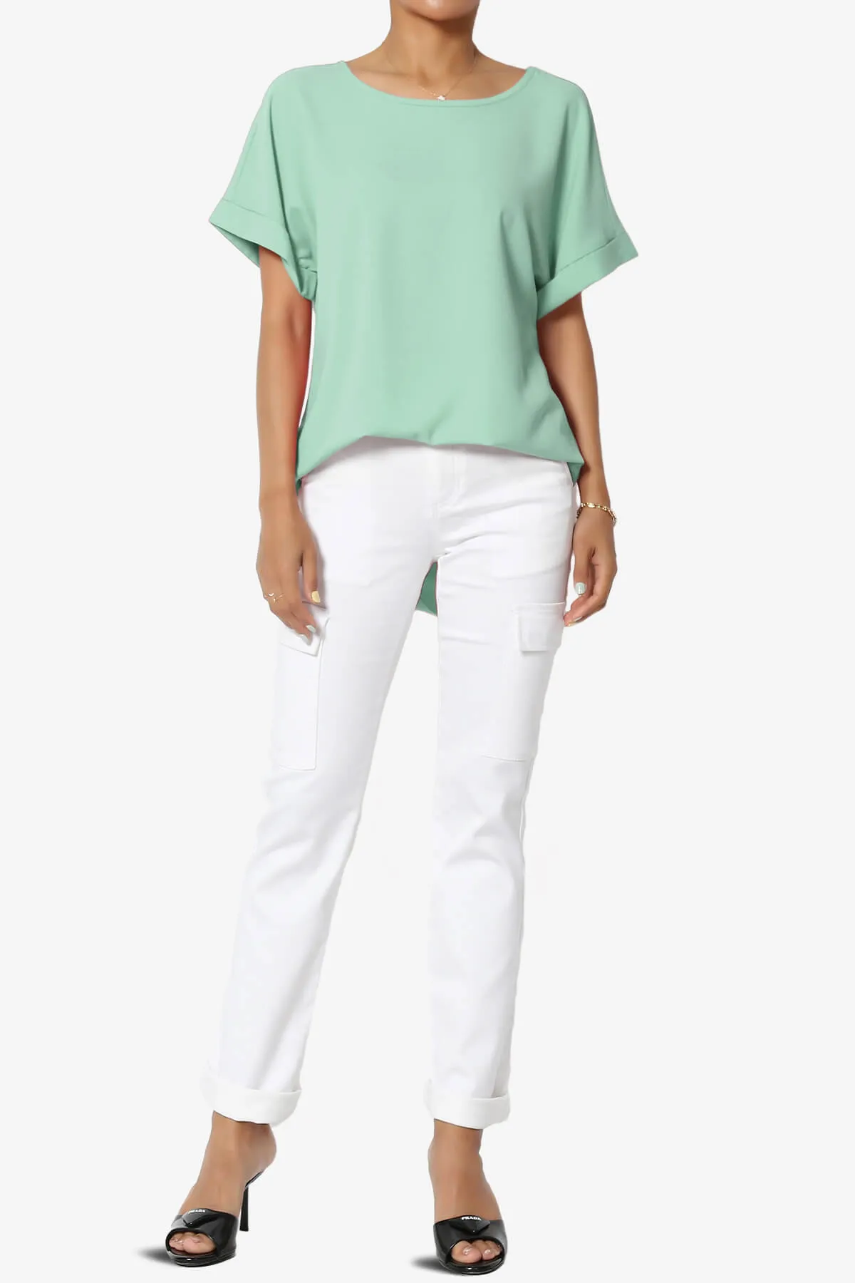 Marla Lightweight Woven Dolman Top