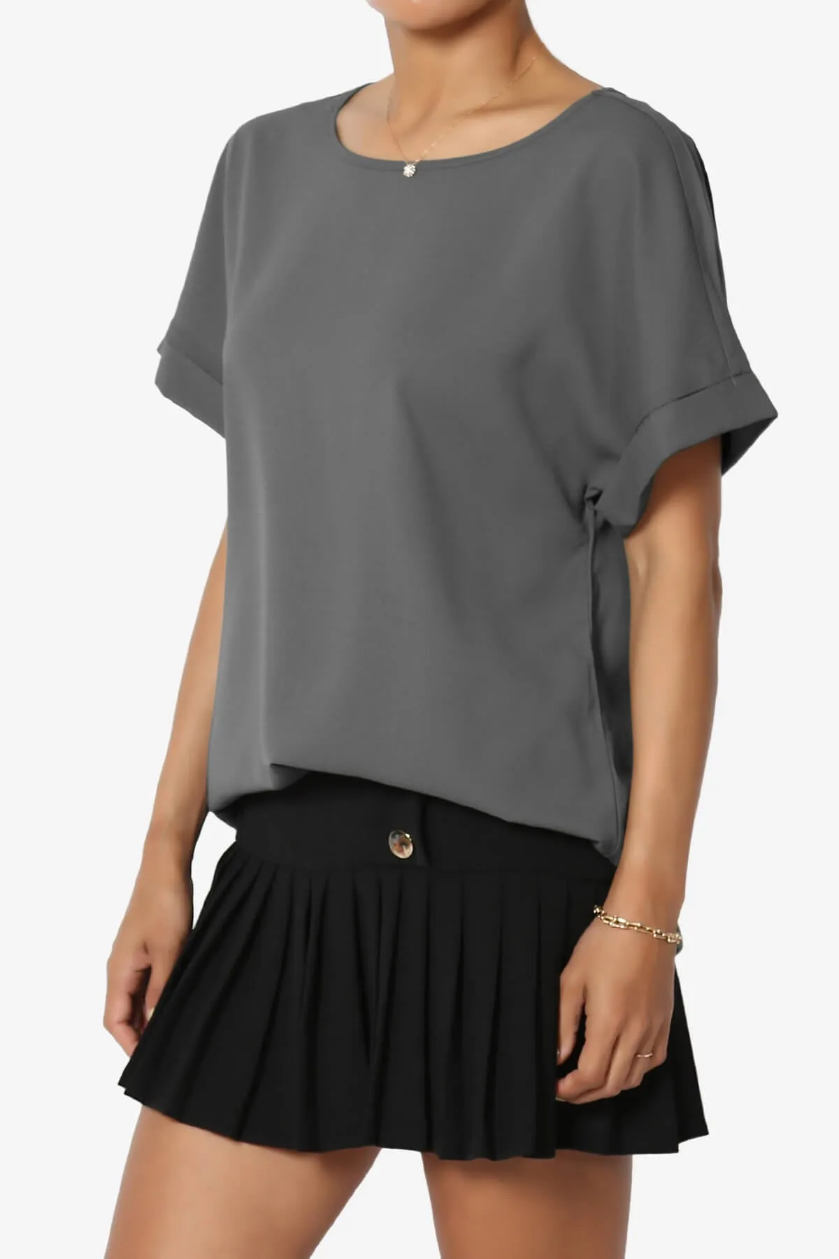Marla Lightweight Woven Dolman Top