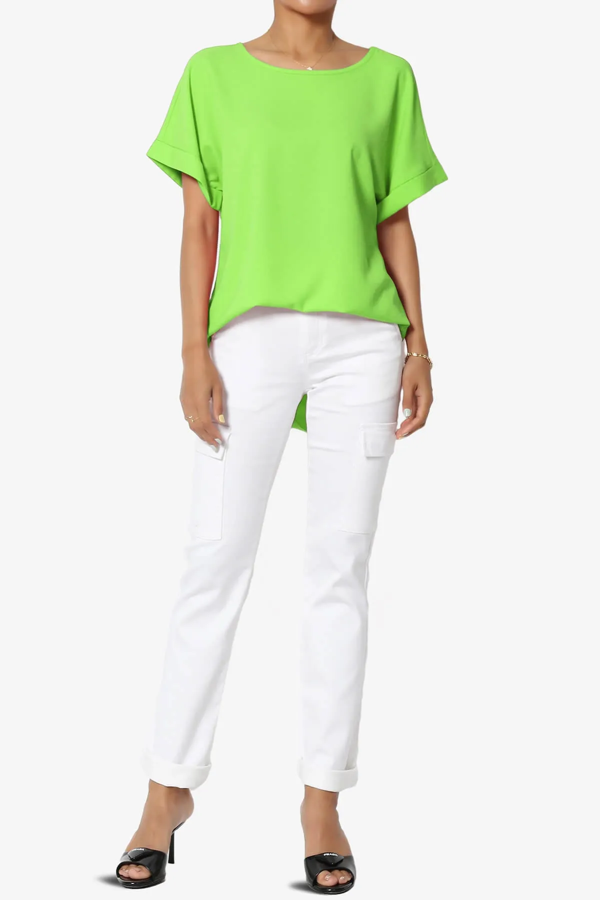 Marla Lightweight Woven Dolman Top