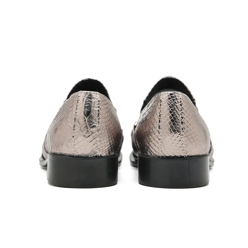 Men's Fashion Metal-Tip Western Horsebit Loafers
