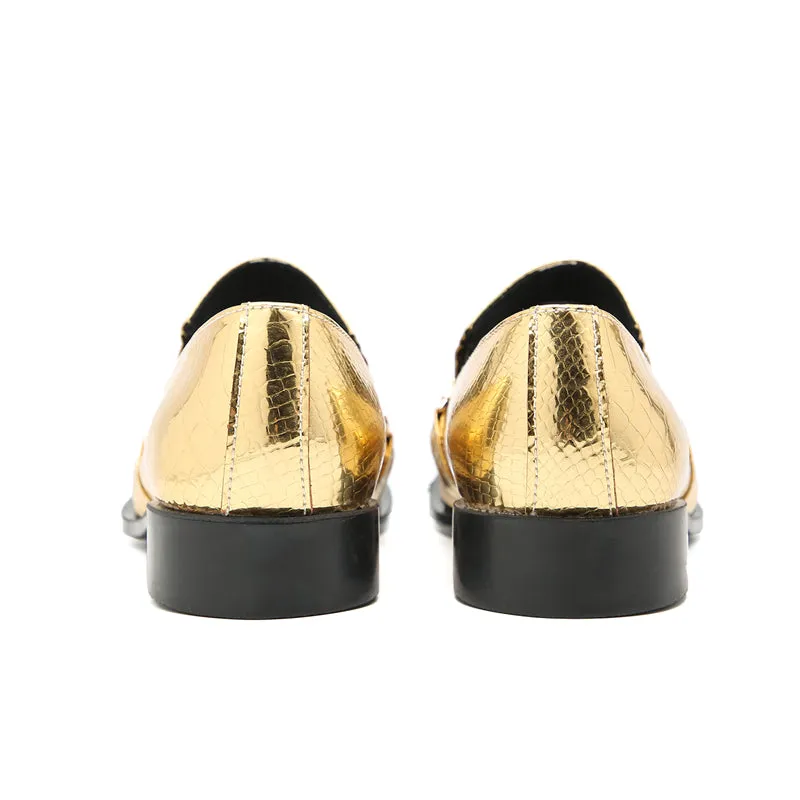 Men's Fashion Metal-Tip Western Horsebit Loafers