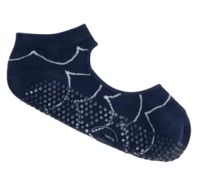 MoveActive Slide On Non Slip Grip Sock - Scallop Navy