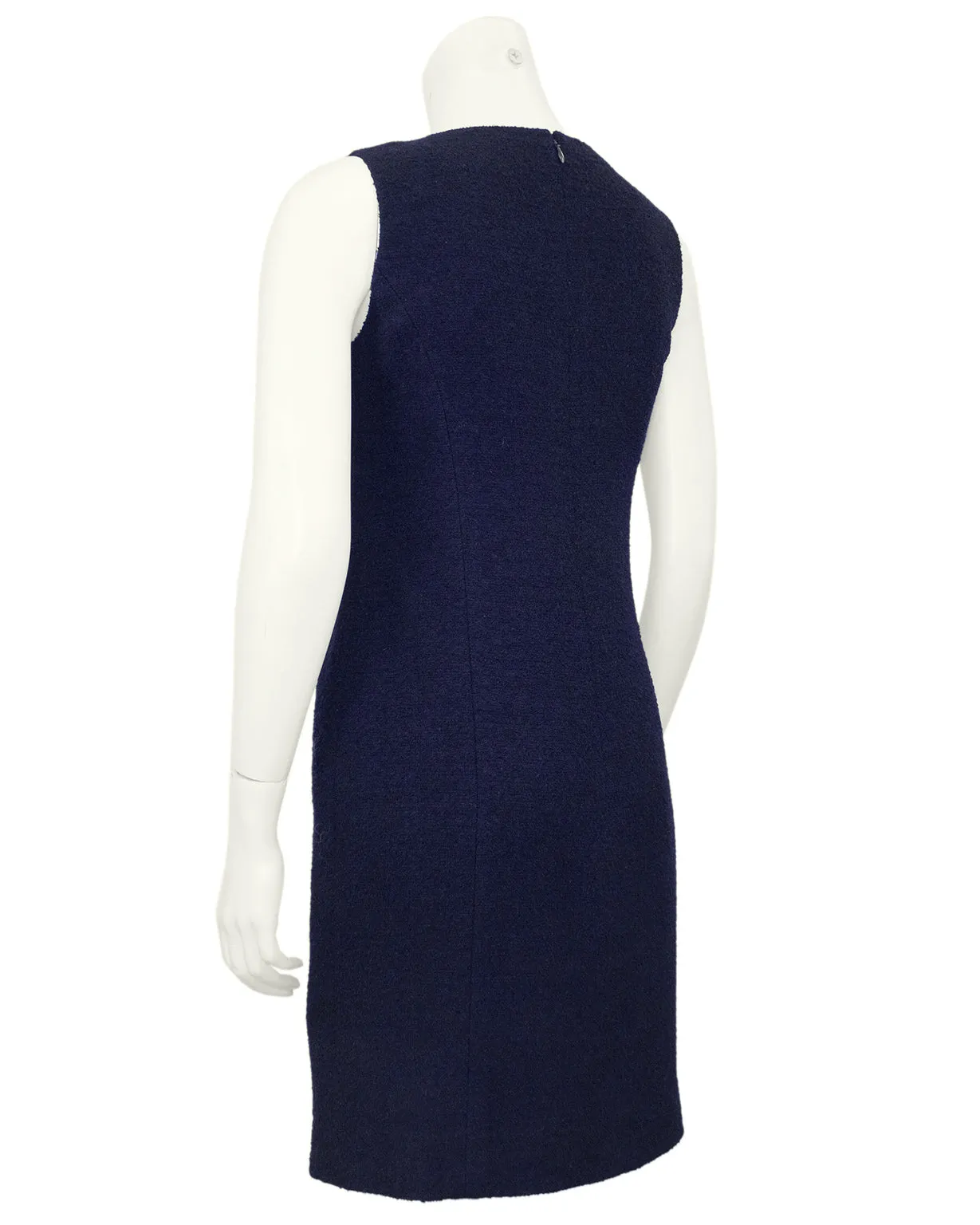 Navy Blue Boucle Dress