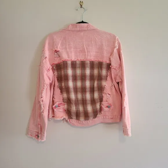 NEW POL Distressed Twill Jacket