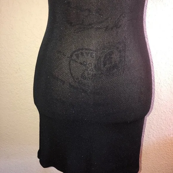 NWT Intimately Free People Black &amp; Metallic Sheer Slip Size XS
