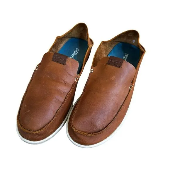 OLUKAI NALUKAI SLIP-ON SHOE - FOX/BONE Leather men’s 10.5