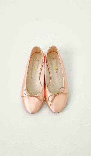 Opera Ballet Flats in ballet pink satin