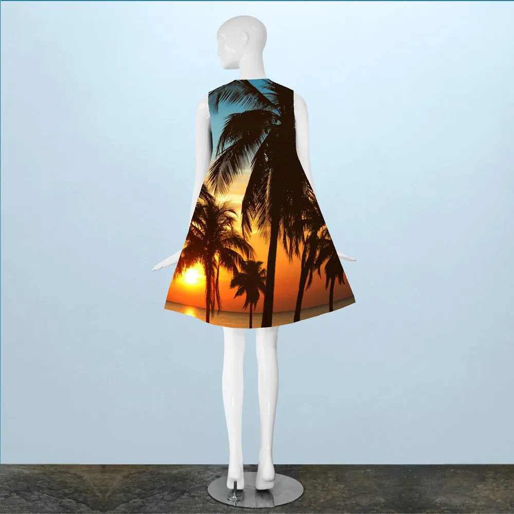 Paper Dresses - Summer Sunset Palm Tress
