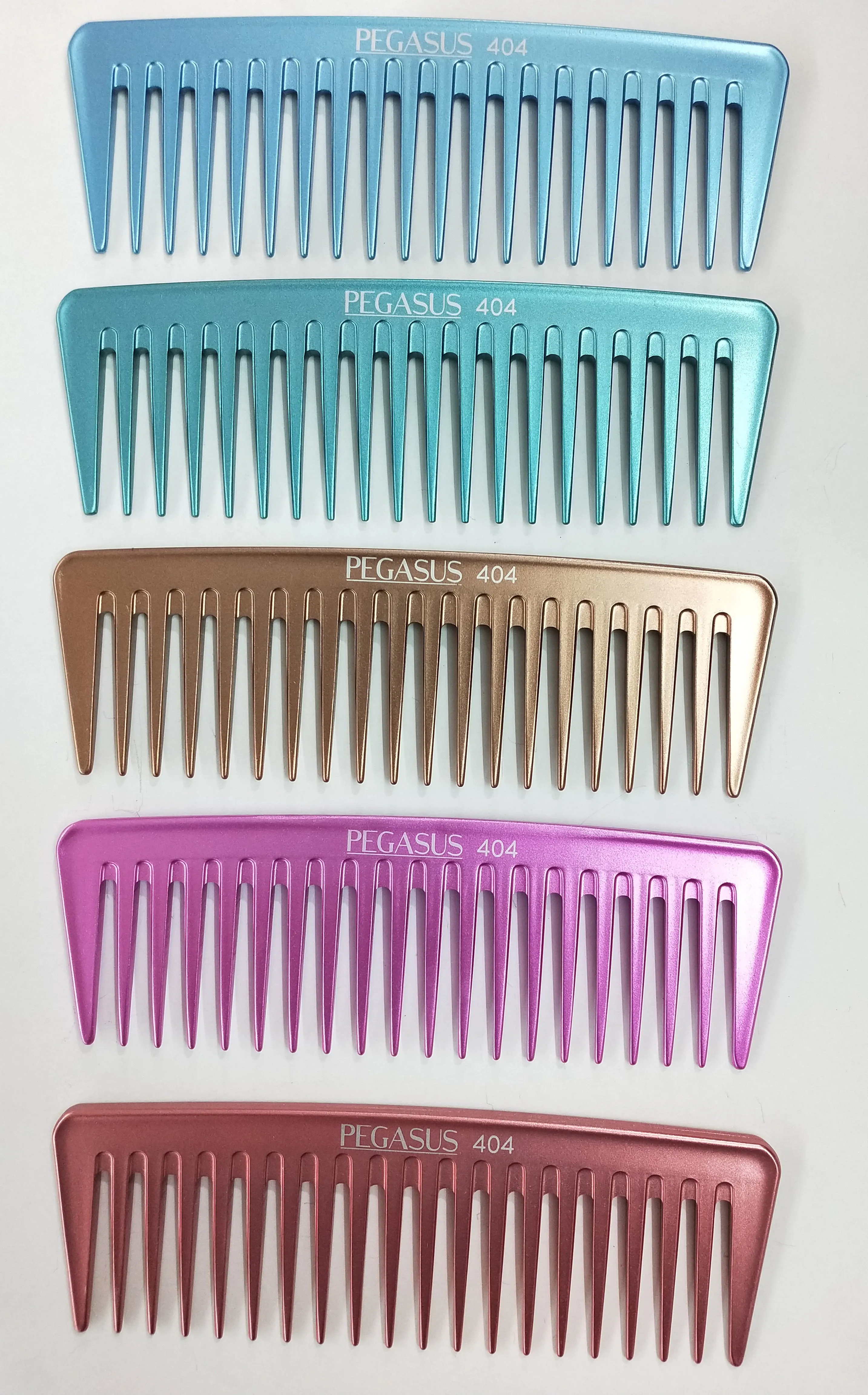 Pegasus MICOLOR 404, 7in Hard Rubber Wide Tooth Tall Styling Comb, Handmade, Seamless, Smooth Edges, Anti Static, Heat and Chemically Resistant, Wet Hair, Everyday Grooming Comb | Peines de goma dura - Green