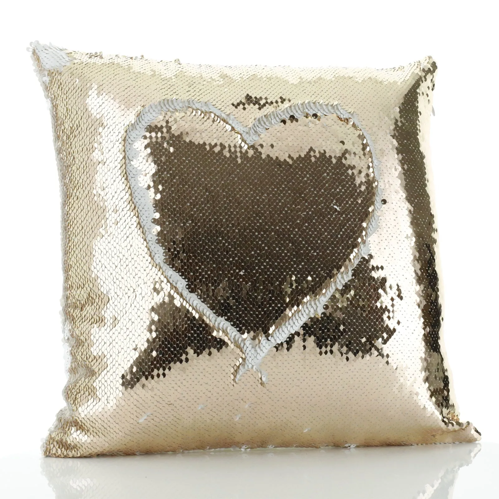 Personalised Sequin Cushion with Wild Boar Piglet with Bird and Bees and Cute Text