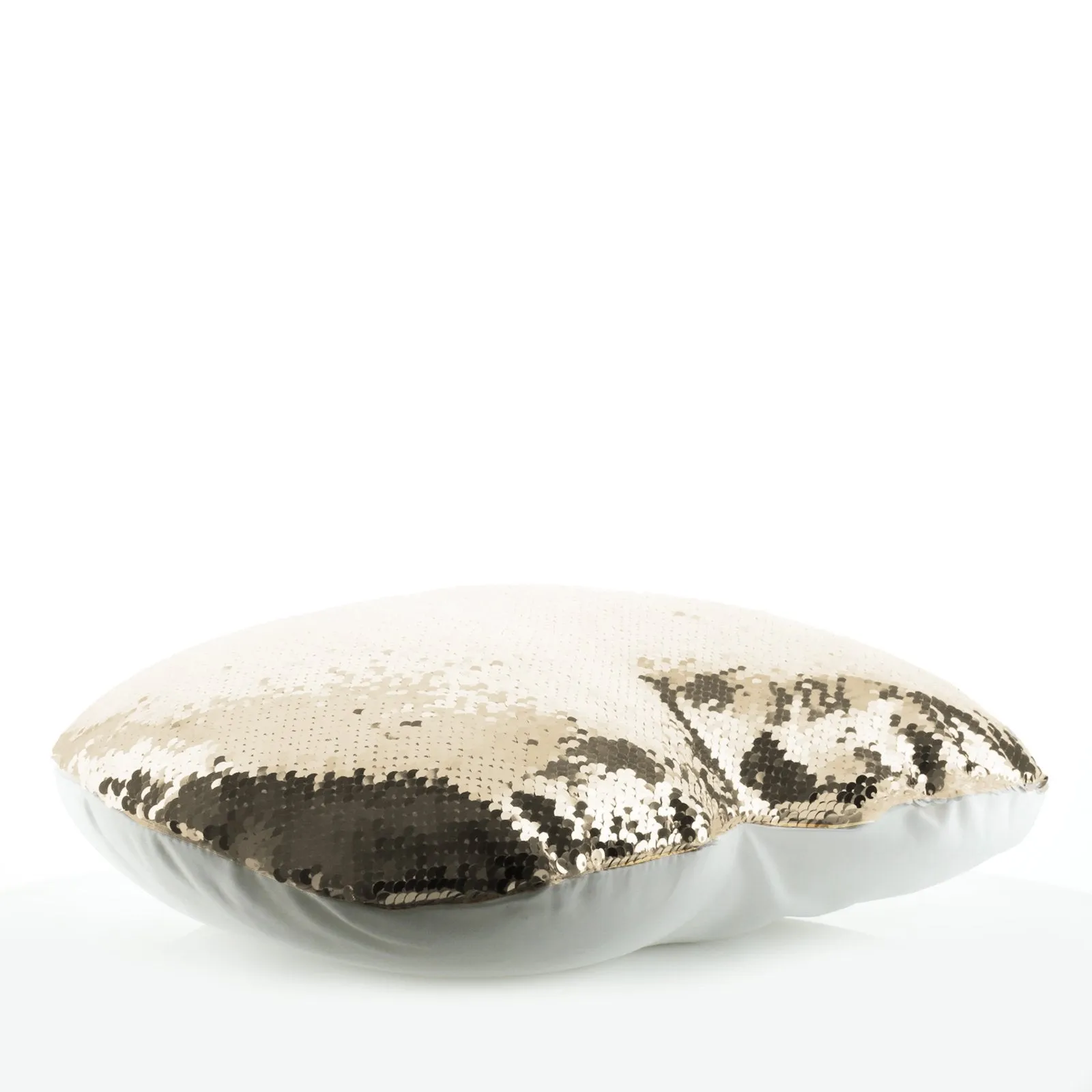 Personalised Sequin Heart Cushion with Cute Text and Black Hair White Dress Ballerina