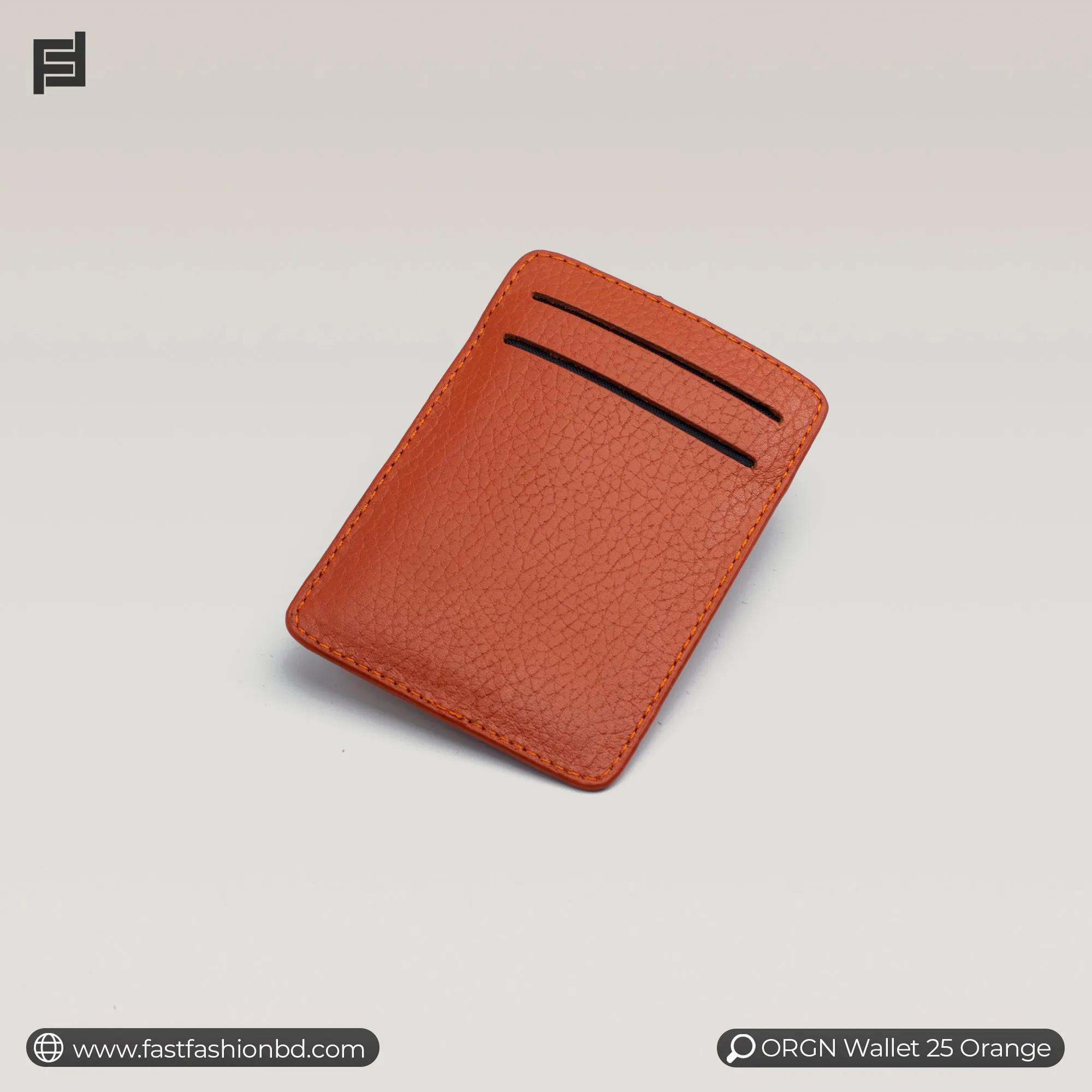 Premium Quality Leather Wallet for Men | ORGN Wallet 25 Orange