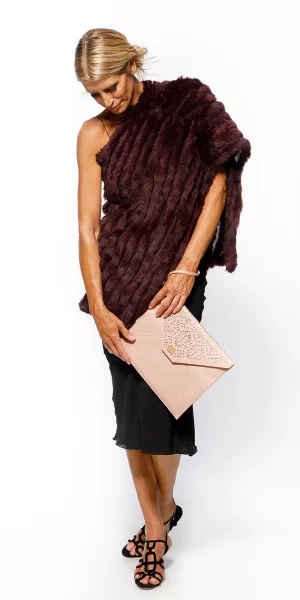 RABBIT FUR PONCHO