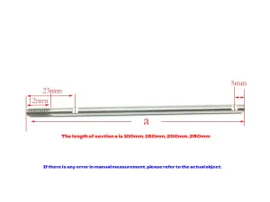 RC Boat Shaft 4mm Drive Hard Shaft 304 Stainless Steell