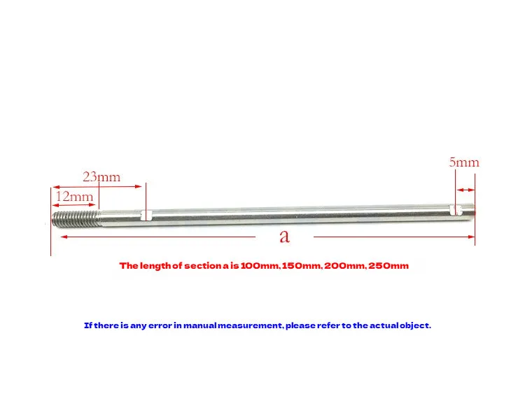 RC Boat Shaft 4mm Drive Hard Shaft 304 Stainless Steell