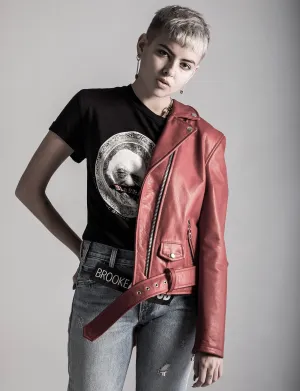 RED BIKER JACKET